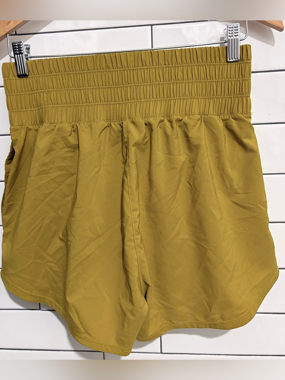 Nike Mustard High-Waist One Dri-FIT Ultra High-Waisted 3" Brief Running Shorts M - Picture 5 of 5